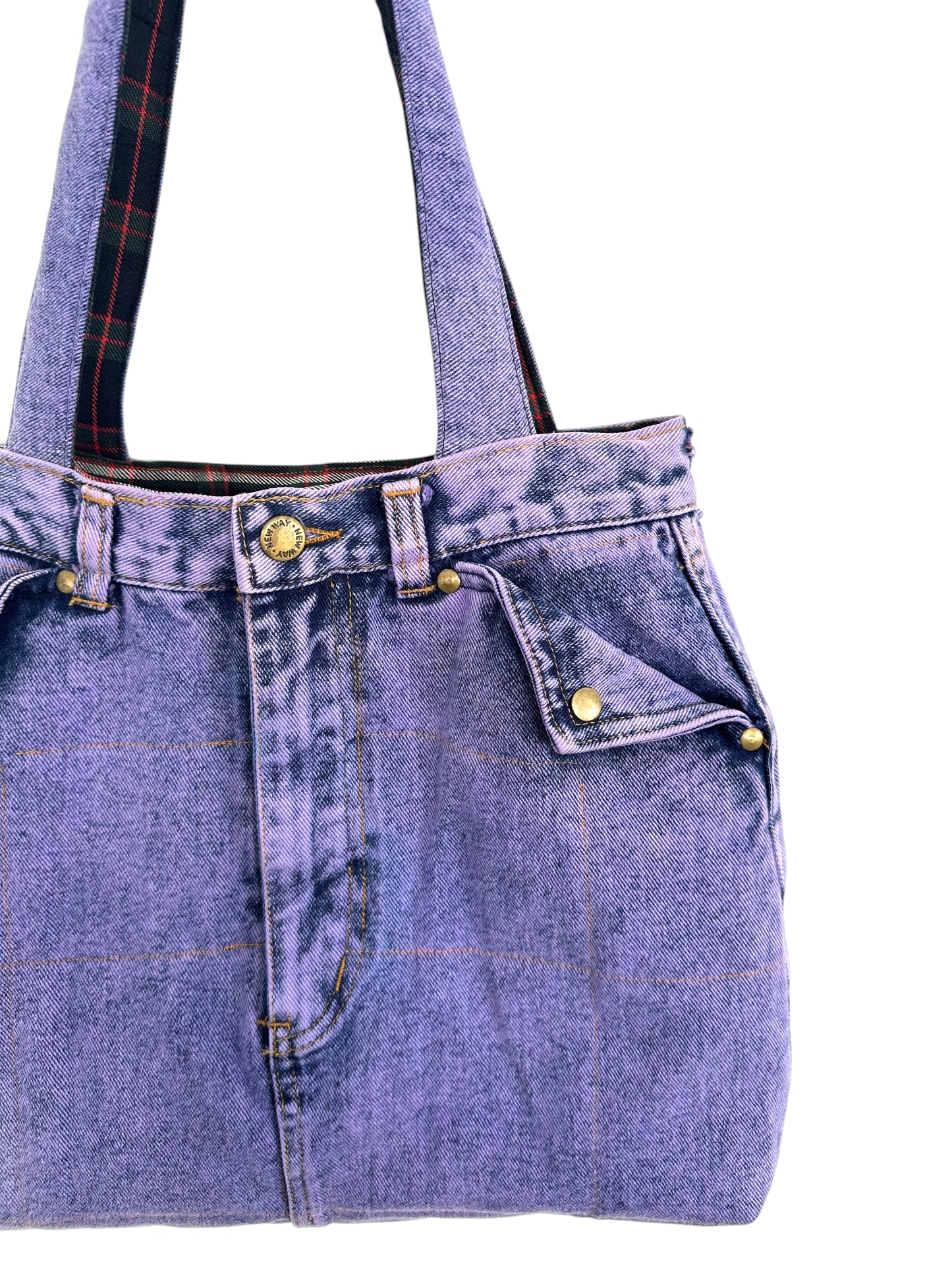 Bolso Reworked Reversible Denim Lila - Ekamai Club