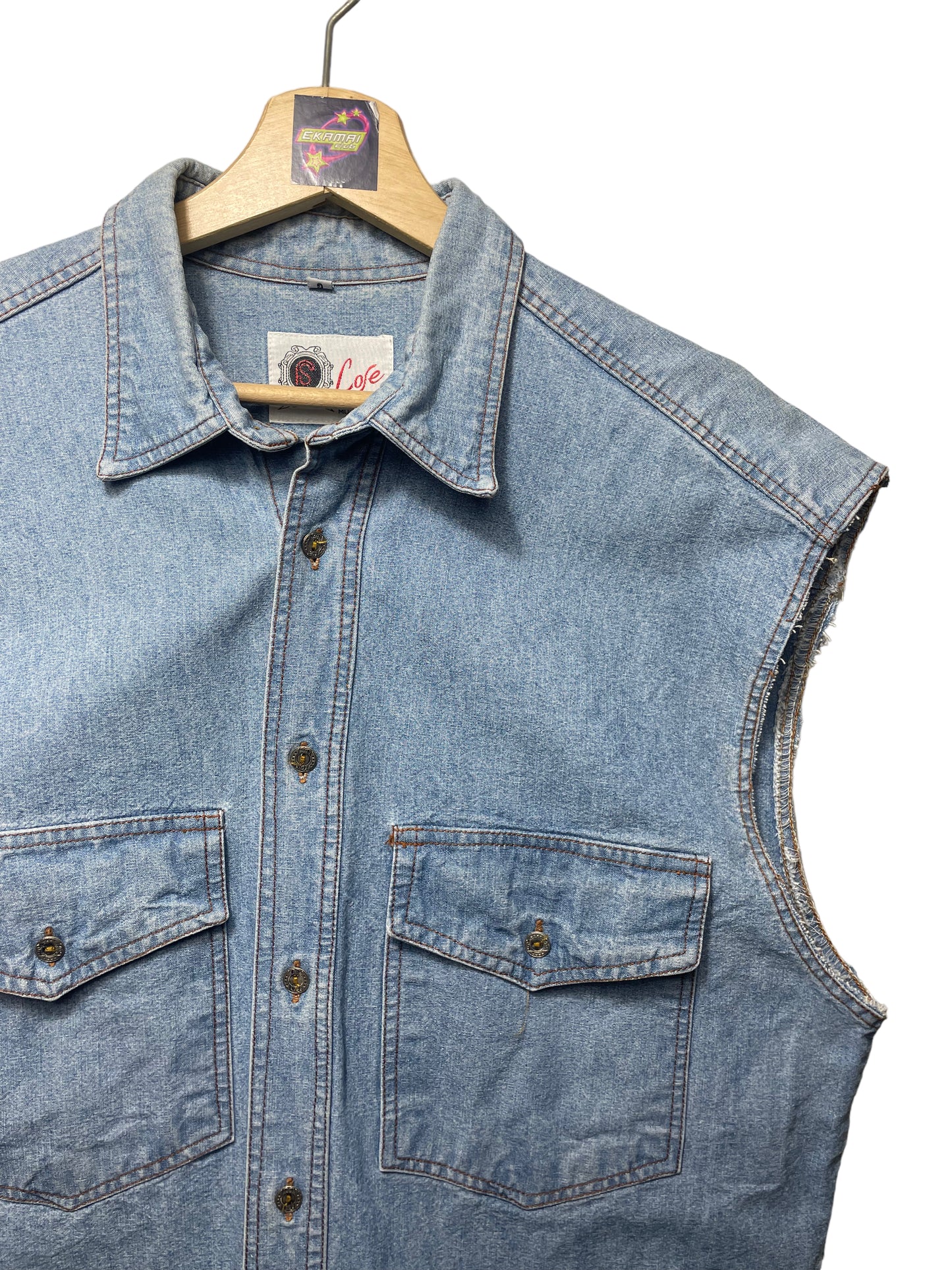 Camisa Denim sin mangas