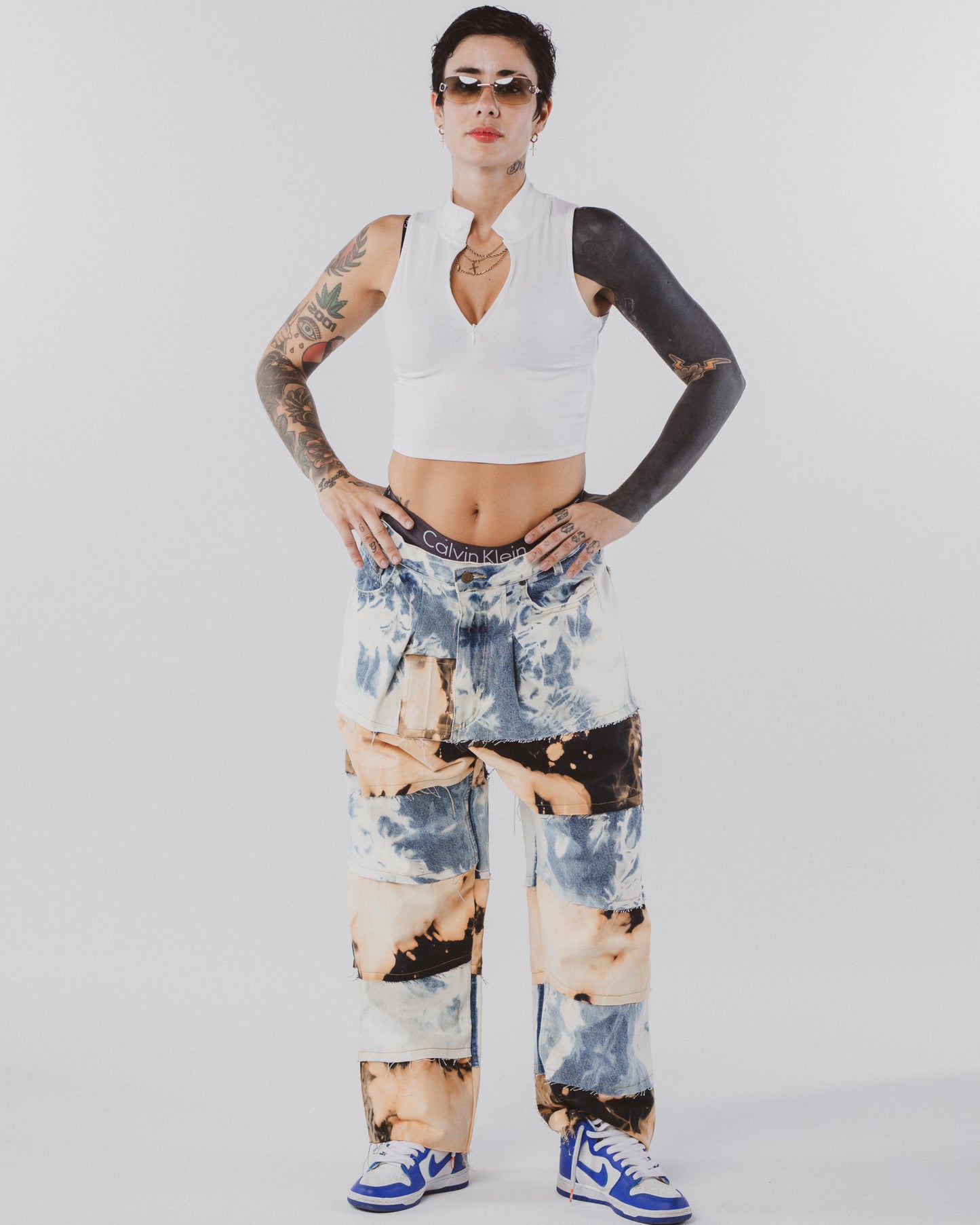 Pantalón Reworked Fusión Patch Denim 2/2 - Ekamai Club