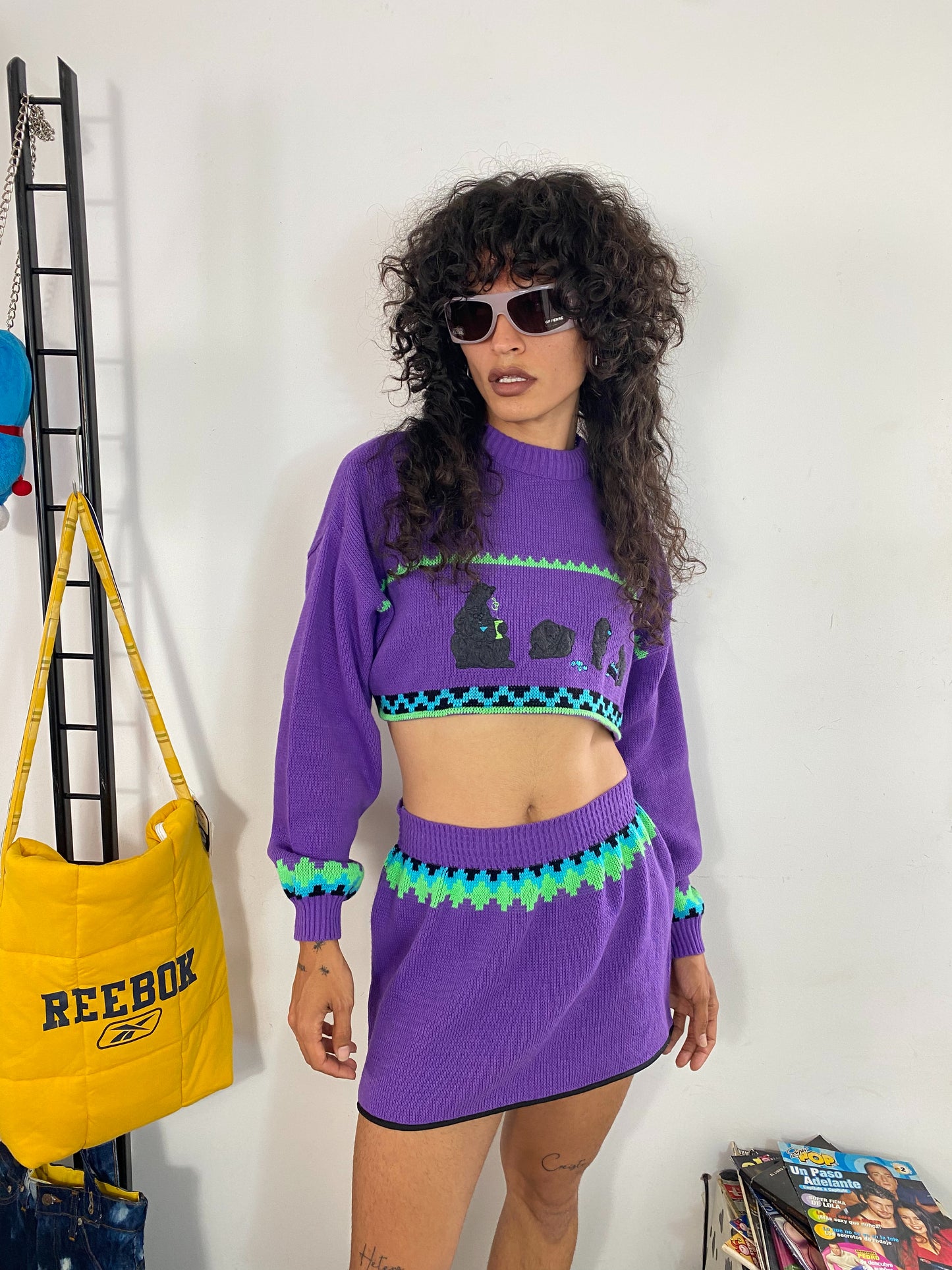 SET Reworked Crop + Falda Bears - Ekamai Club