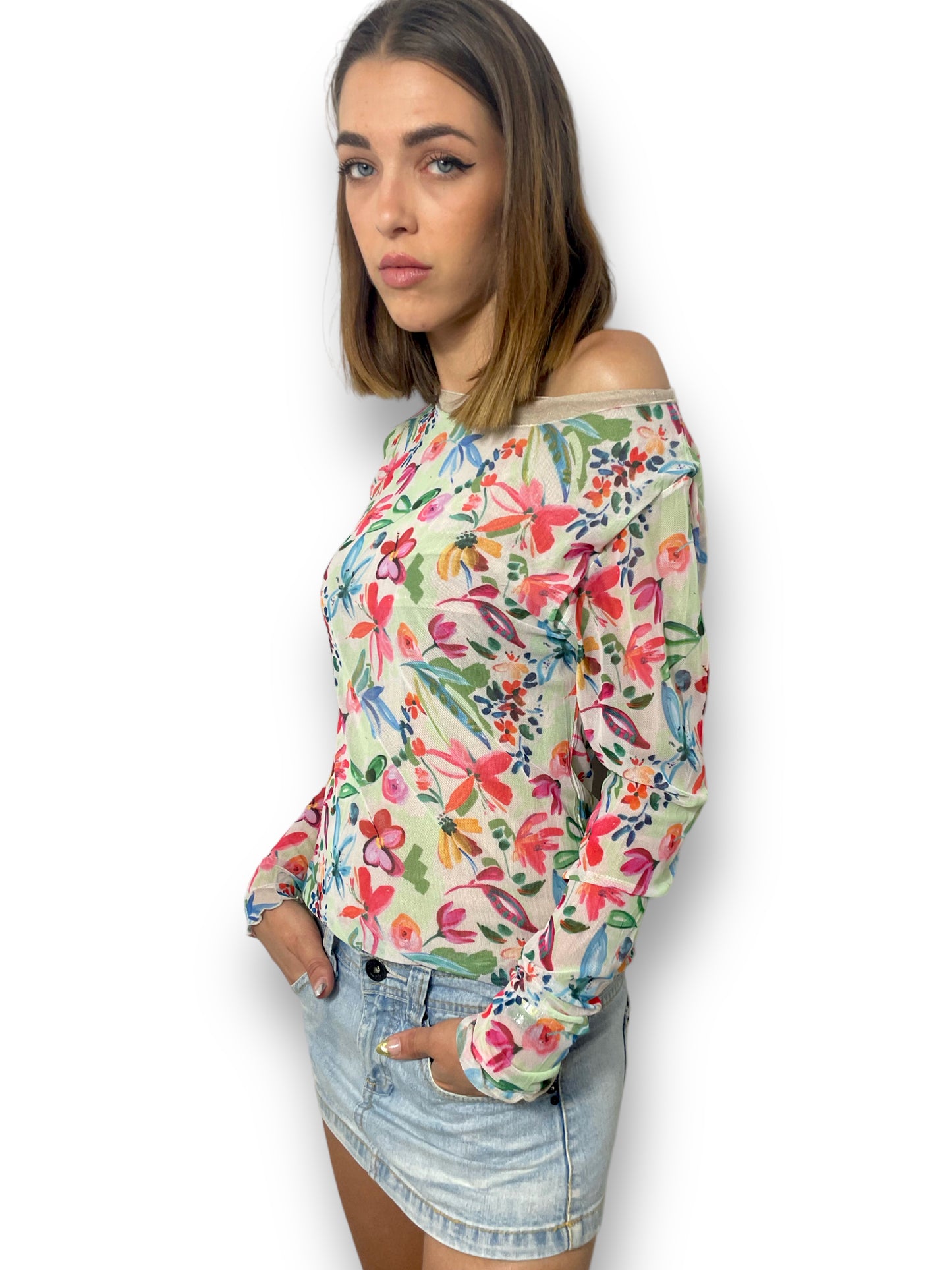 Camiseta Flores Y2K
