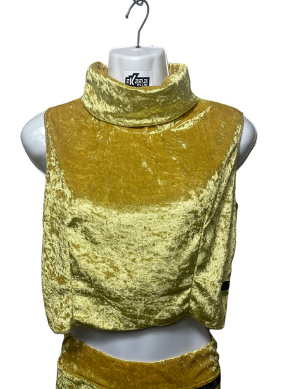 SET Top + Panty Terciopelo Gold
