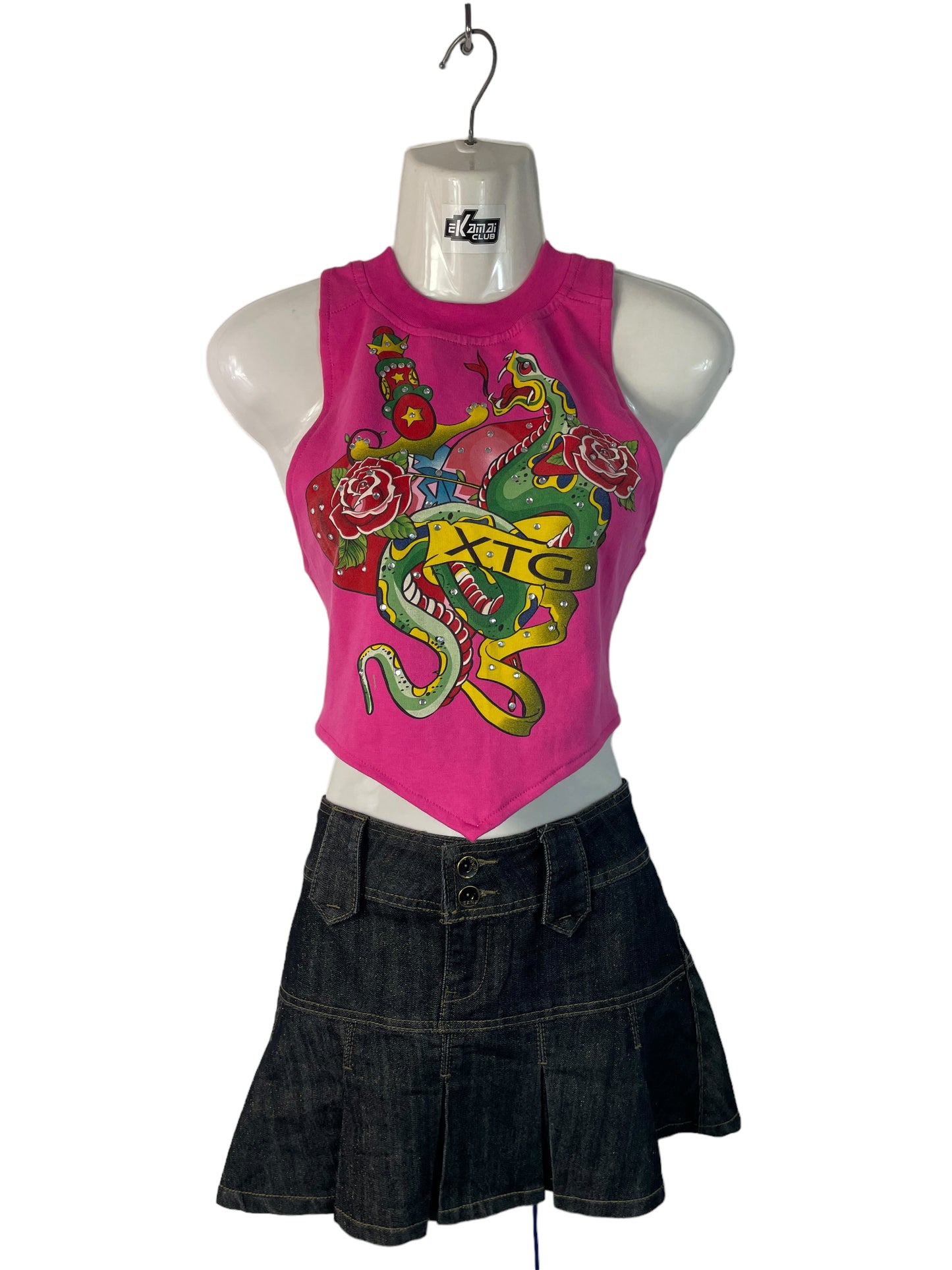 SET Chaqueta Crop + Top Pink