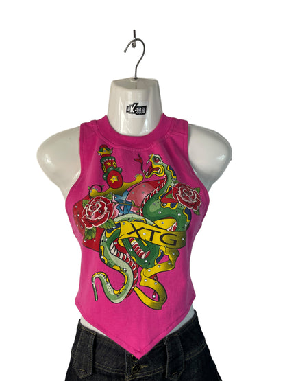 SET Chaqueta Crop + Top Pink