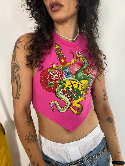 SET Chaqueta Crop + Top Pink
