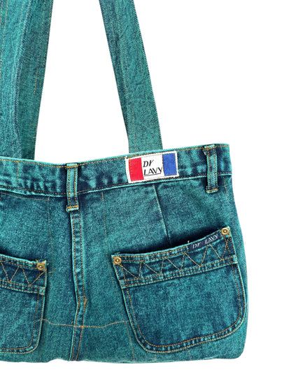 Bolso Reworked Green Denim - Ekamai Club
