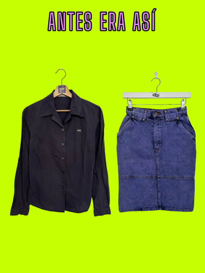 Bolso Reworked Reversible Burberry Shirt - Ekamai Club