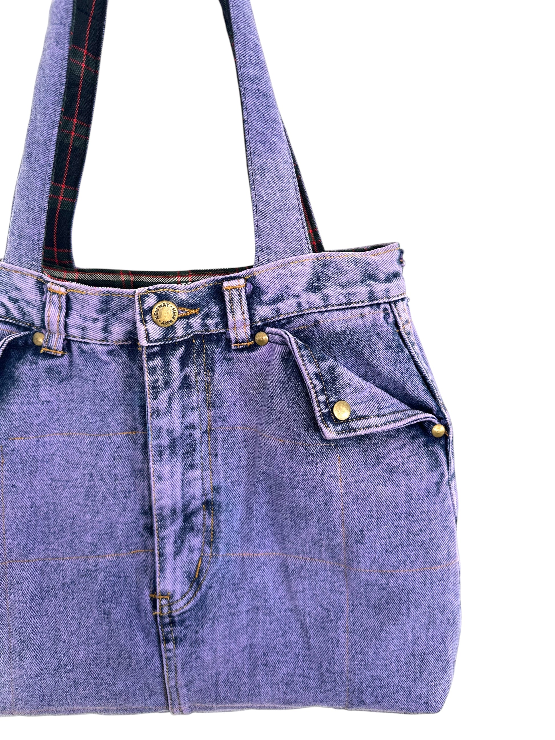 Bolso Reworked Reversible Denim Lila - Ekamai Club