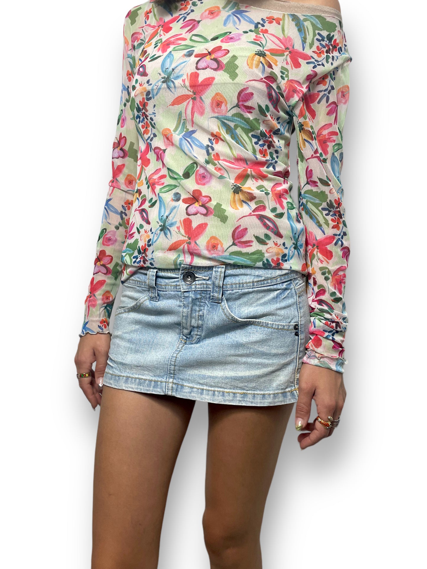 Camiseta Flores Y2K